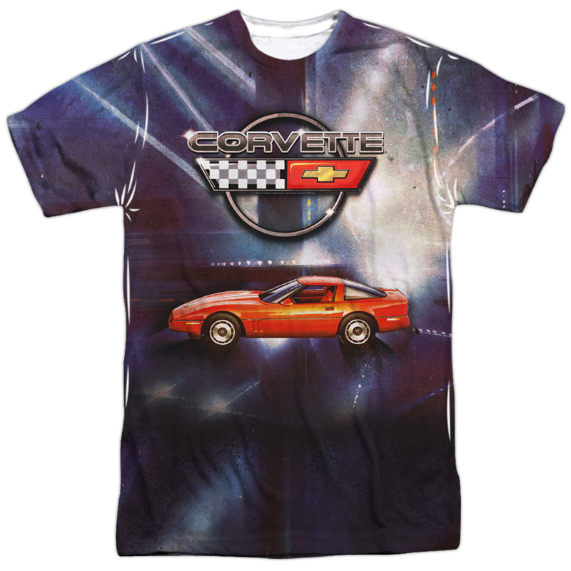 Chevrolet Chevy Corvette Lines Of Light Tshirt Chevrolet Chevy Corvette Lines Of Light Tshirt
